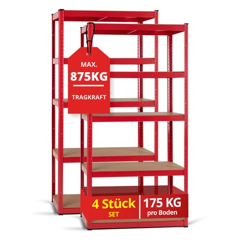Set werkstatt regal lager - 4x,
